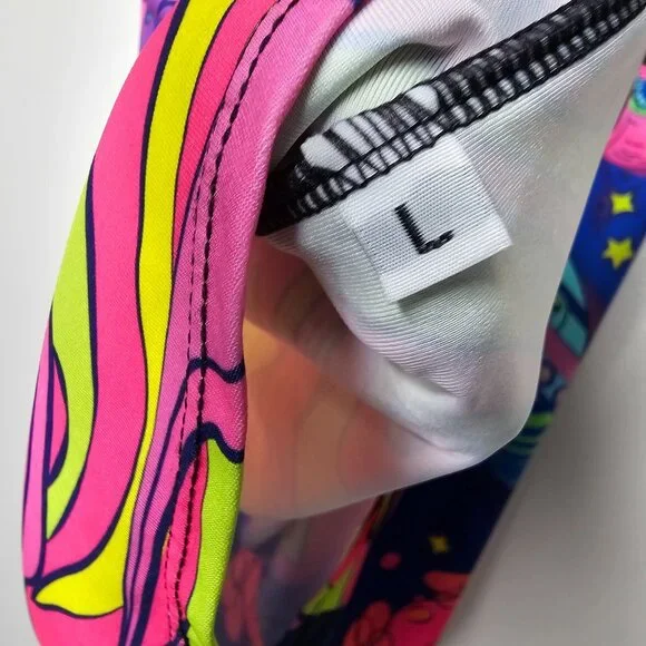 Freedom Rave Wear L Tee Trippy Psychedelic Alien Space Planet Moon Star T Shirt - Picture 4 of 5